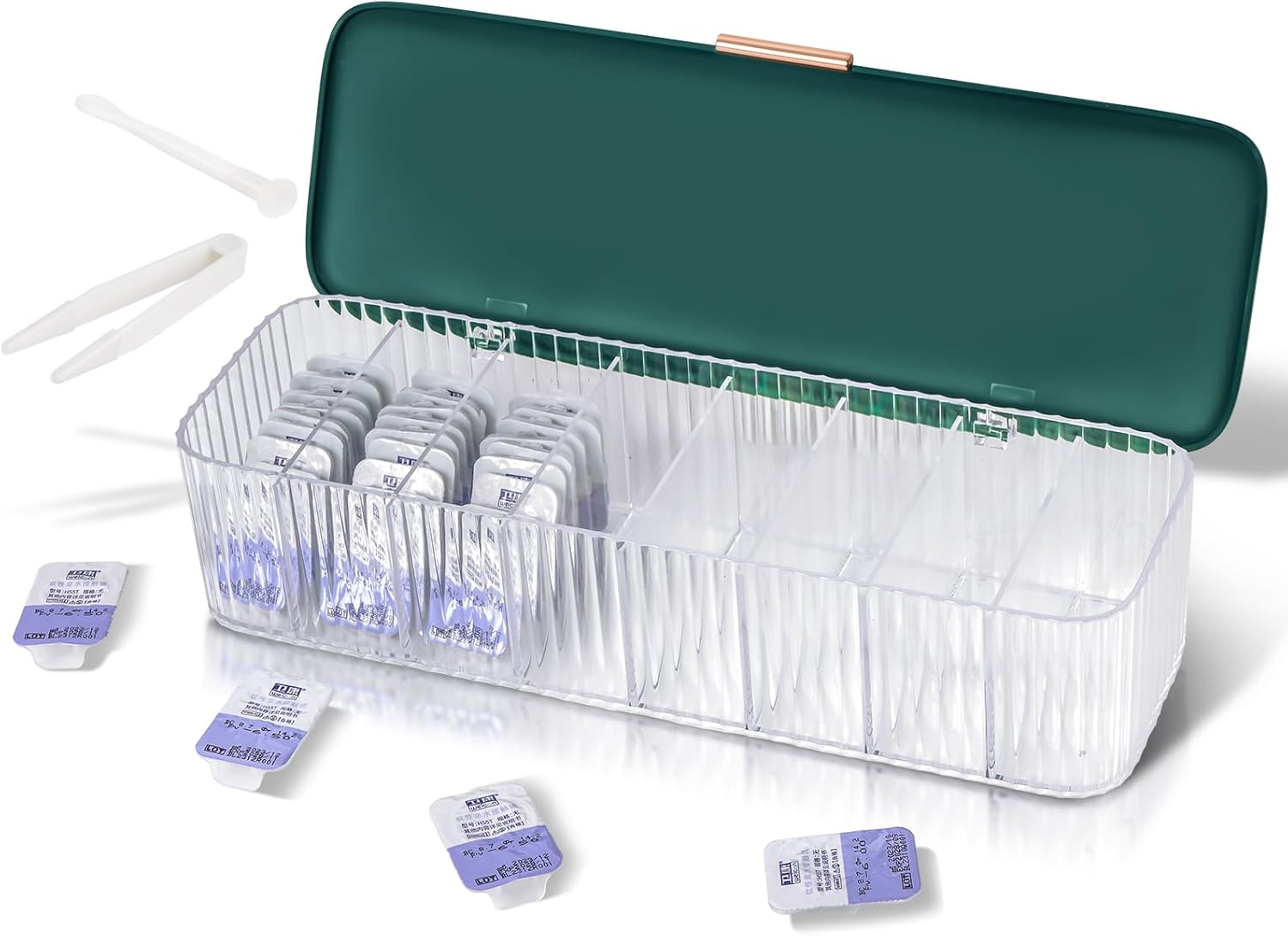 Organizer na kable ładujące – łatwy do przechowywania bez opasek kablowych – zielony dodatek do szuflady biurkowej