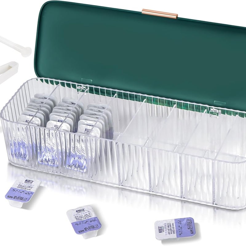 Organizer na kable ładujące – łatwy do przechowywania bez opasek kablowych – zielony dodatek do szuflady biurkowej