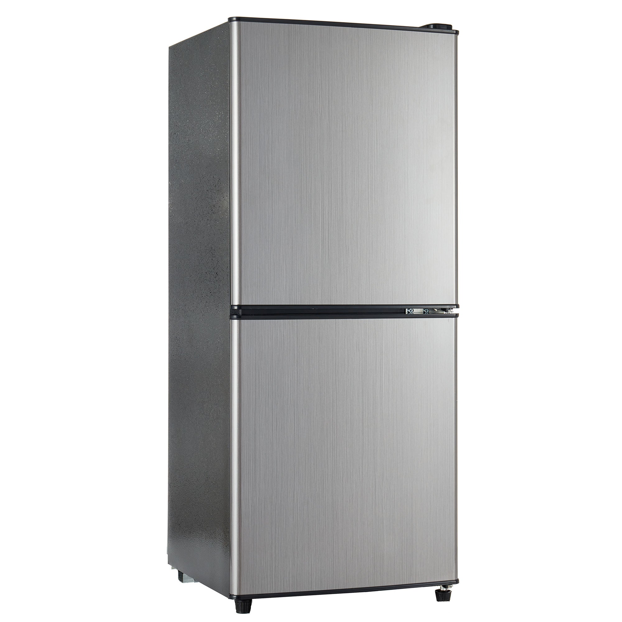 Réfrigérateur congélateur bas avec 2 Portes - 106 L ( 60+46) - Classe E - -25 °C ~10 °C - Pose libre - 42.5x44.5x102cm - Acier inoxydable - Gris - 3