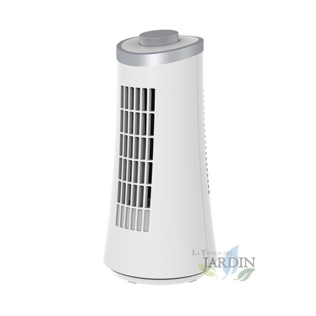 Ventilateur de bureau tour Orbegozo Mini, 15 W, blanc | Ventilateur compact | Air frais
