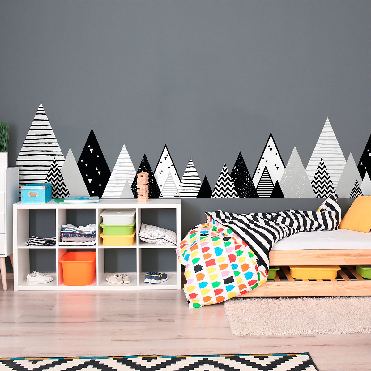 Adesivo bambino di montagna scandinavo manonka - Sticker adesivo - adesivi murali - 100x170cm - 3