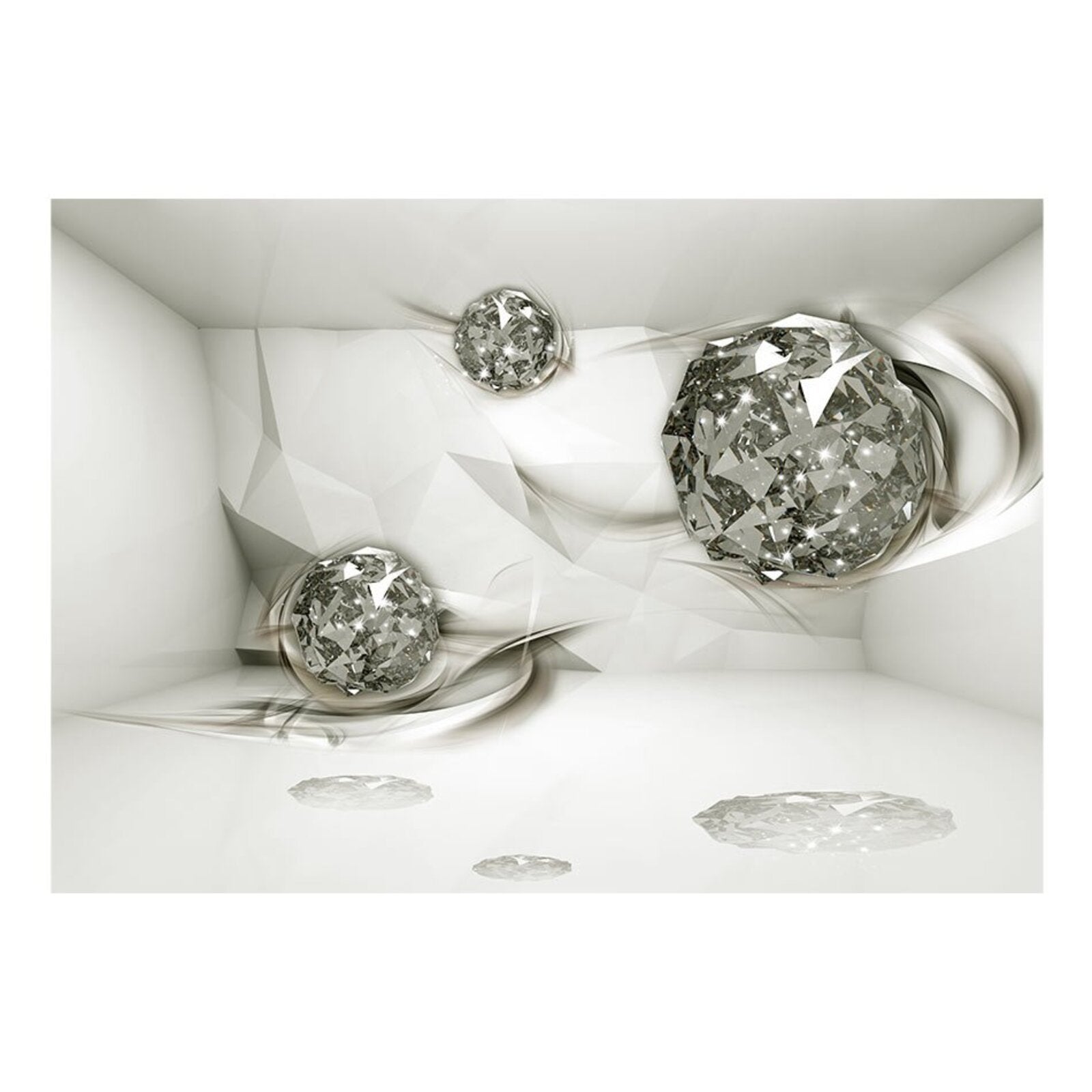 Papier peint topazes blanches - 250 x 175 cm - 2