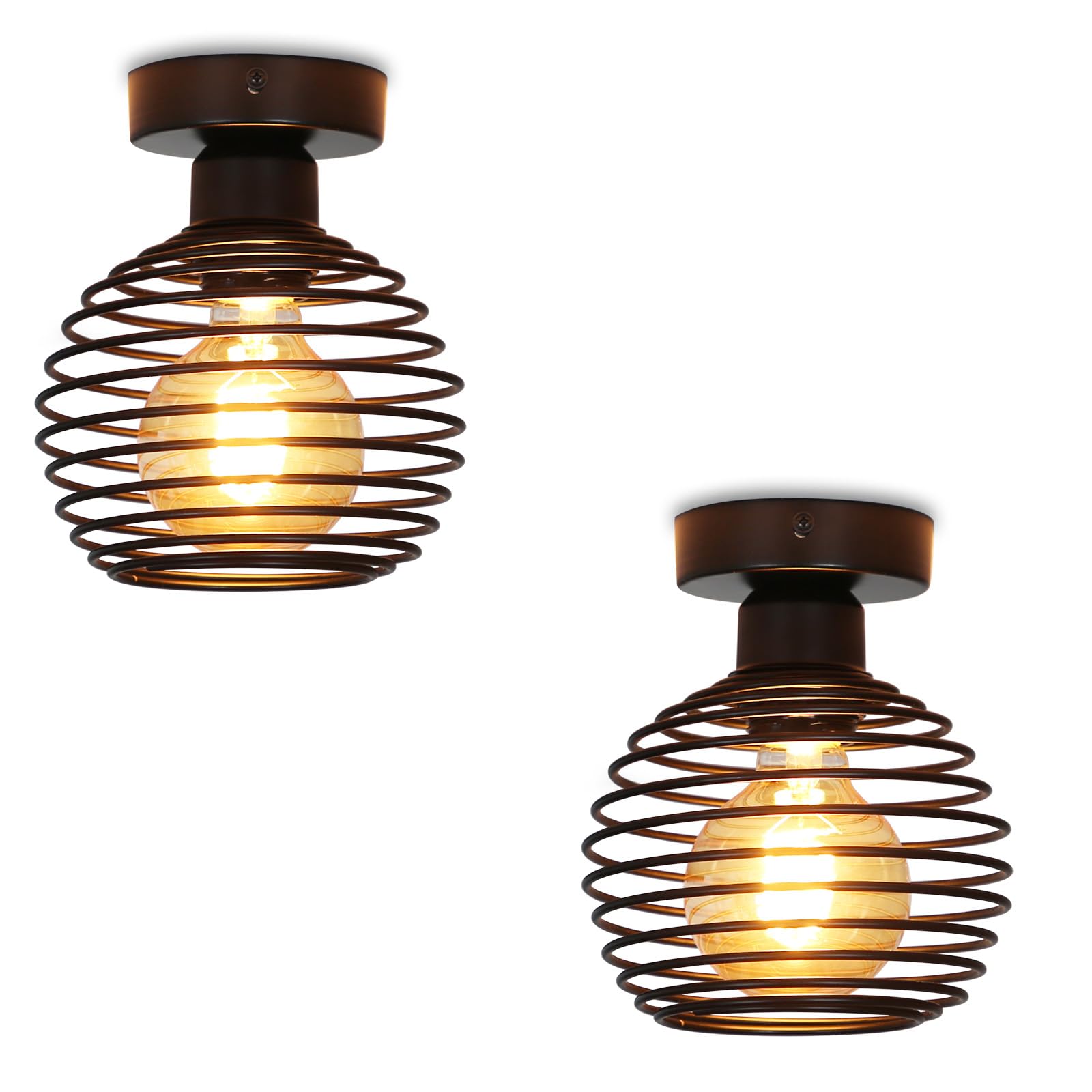 IDEGU Lot de 3 Plafonnier LED Vintage Couloir,Lampe Plafonnier