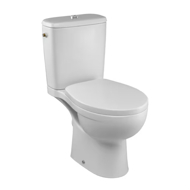 WC à poser sans bride sortie horizontale JACOB DELAFON Patio avec abattant frein de chute déclipsable
