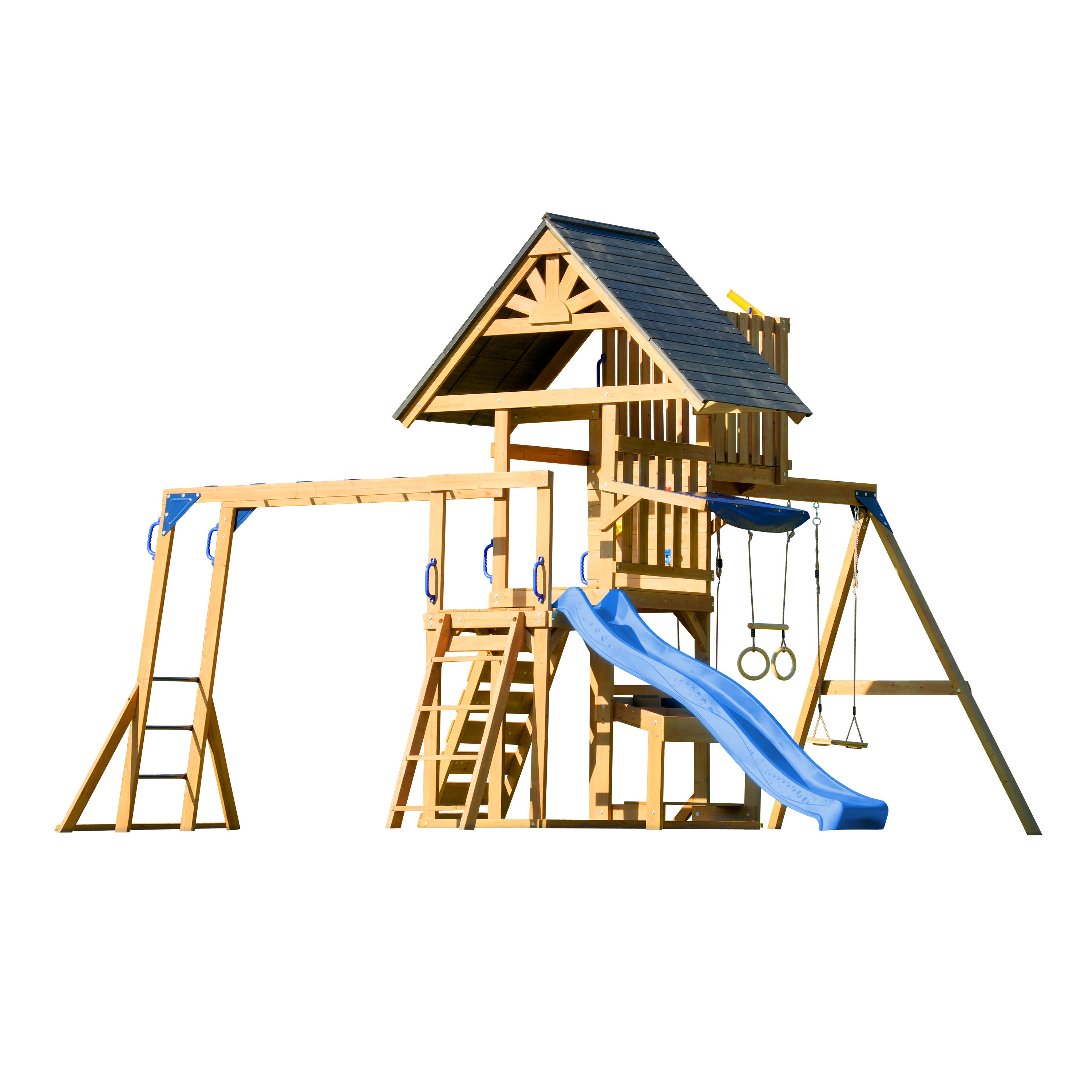 Aire De Jeux AXI Beach Tower – Tour Avec Toboggan Et Bac à Sable – Bois FSC – Hauteur Plateforme 117,5 Cm – Dès 3 Ans