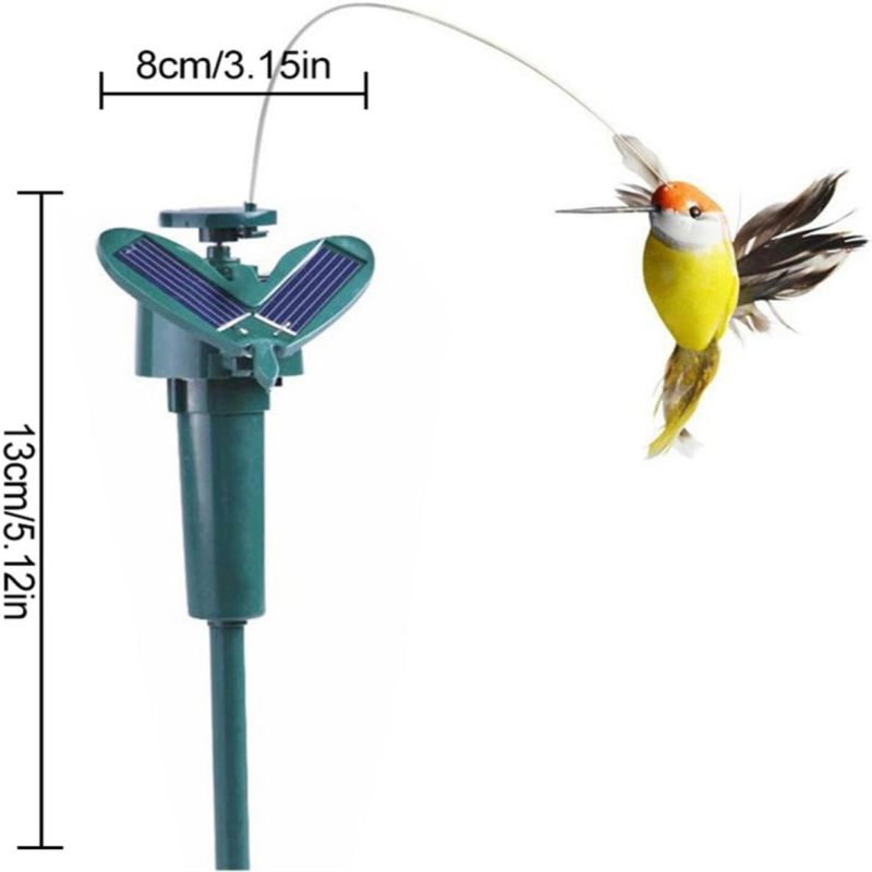 Colibri solaire flottant (lot de 2) ABS - Répulsif anti-insectes - 13x8x8 cm - 2