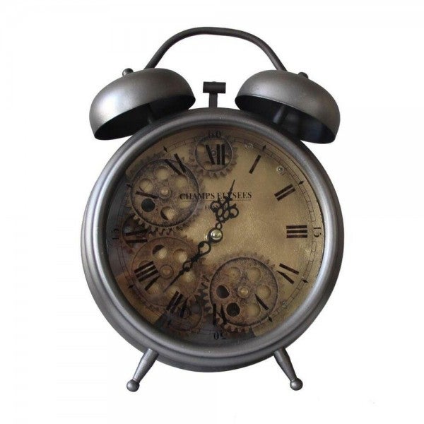 DKD Home Decor Orologio Da Tavolo In Vetro E Ferro: Design Moderno 56x53x37.5 Cm Per Un Arredo Originale - 3