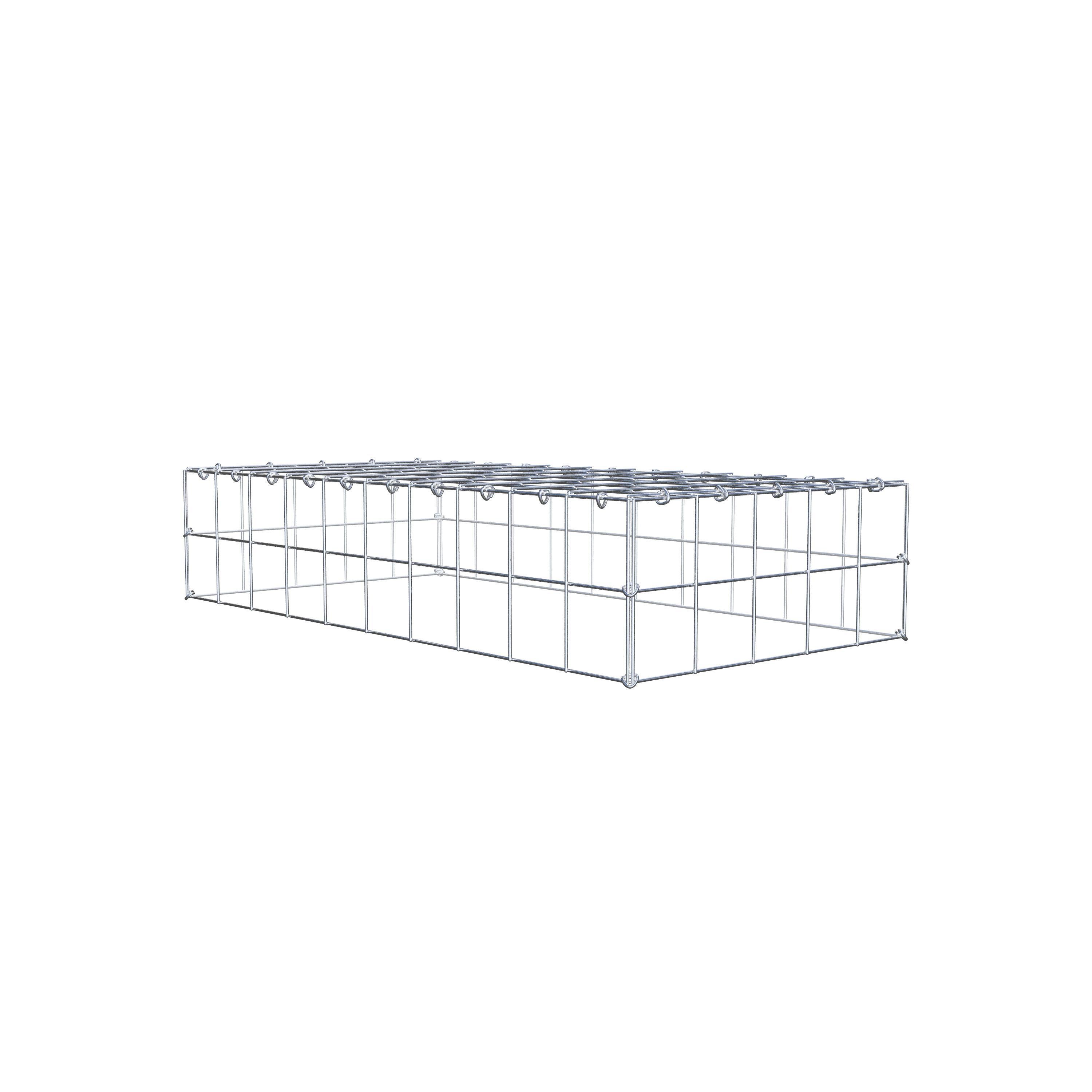 Gavión para apilar en acero galvanizado 100x20x50cm (LxAxP), malla 10 x 10cm, Anillo en C, sin rejilla inferior - 7