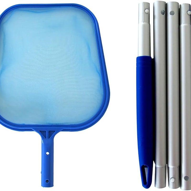 Skimmer basenowy, siatka do czyszczenia liści z drążkiem do basenów, jacuzzi, wanien z hydromasażem