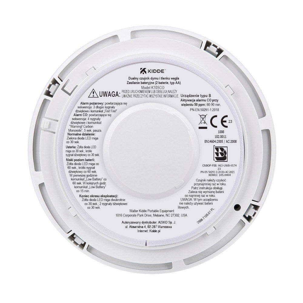 Detector duplo de fumaça e monóxido de carbono K10SCO - 4