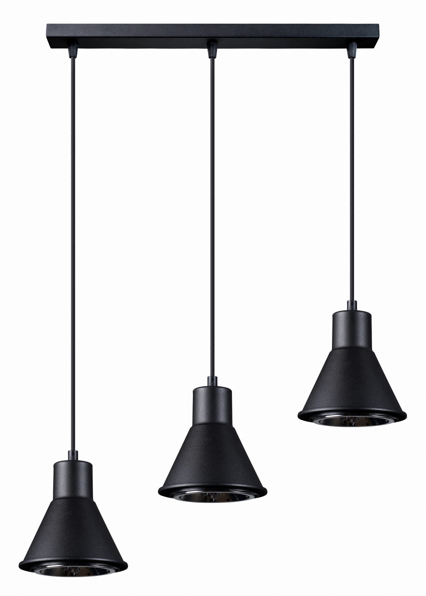 Lampa wisząca Tazila czarna 3xES111x60W wym: 120 x 45 x 14 cm metal Sollux Lighting