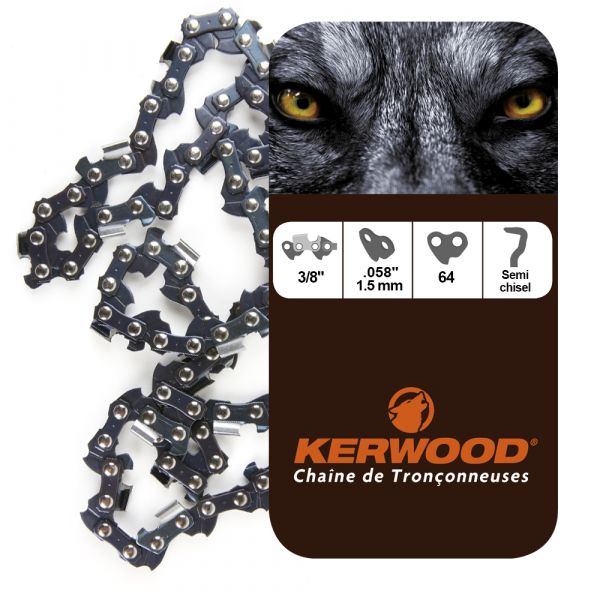 Chaine Kerwood pour JONSERED 670 3/8 1,5 mm 64 maillons | Leroy Merlin