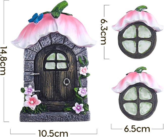 MUAMAX fée Porte de Jardin Porte Miniature pour fée Porte de Jardin MUAMAX fée Porte de Jardin Porte Miniature pour fée Porte de Jardin