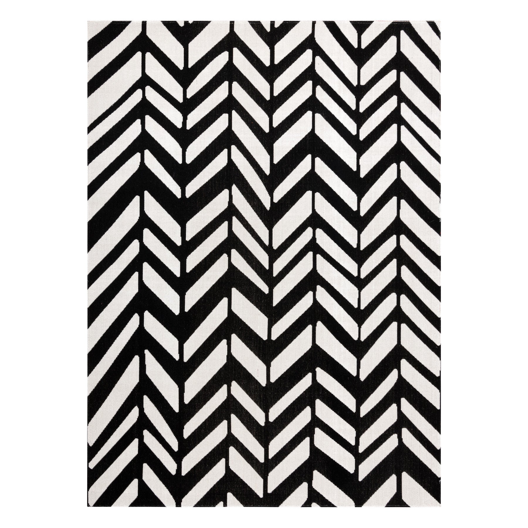 Dywan nowoczesny MUNDO E0571 jodełka, chevron outdoor beż / czarny 180x270 cm - 2
