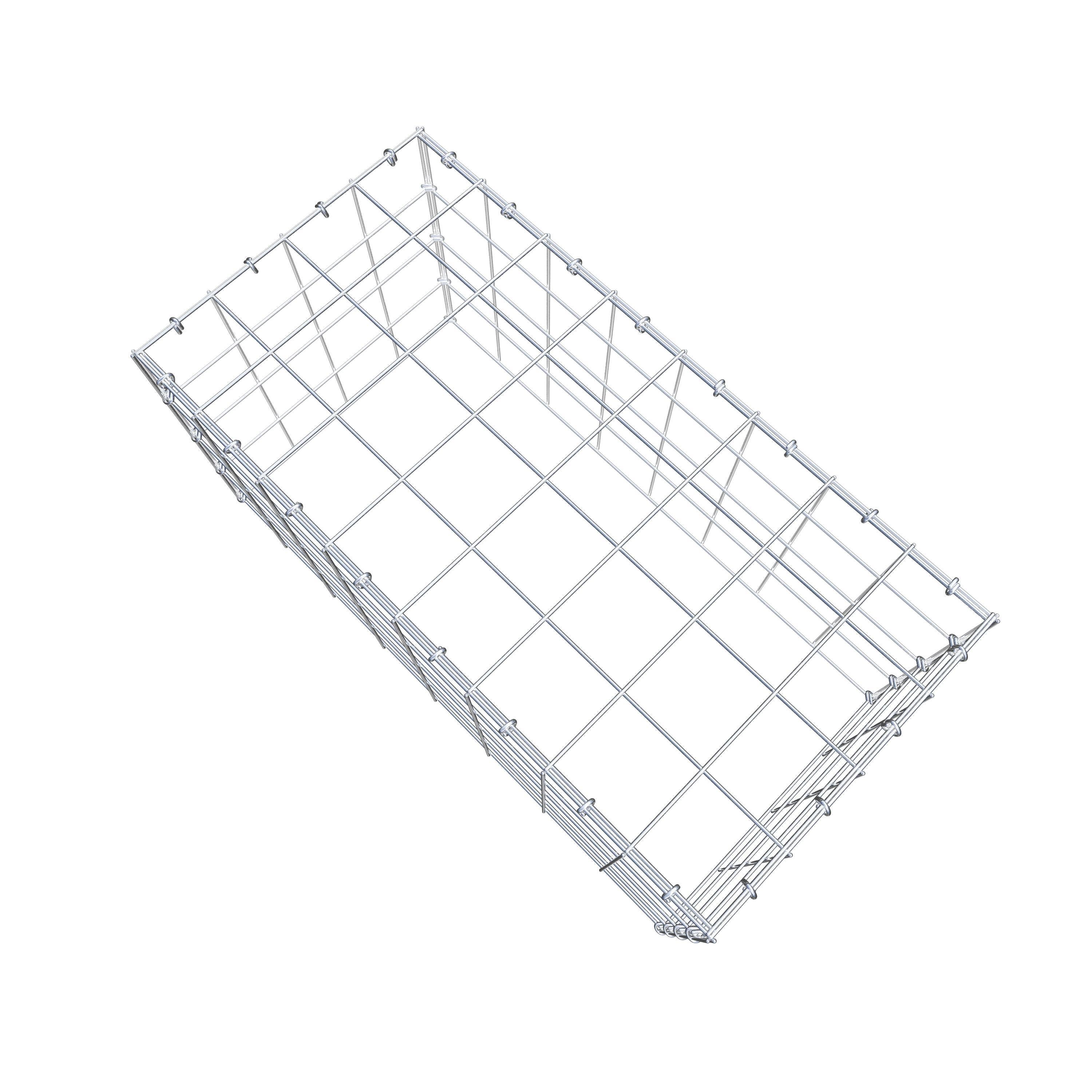 Gavión para apilar en acero galvanizado 80x40x40cm (LxAxP), malla 10 x 10cm, Anillo en C, sin rejilla inferior - 8