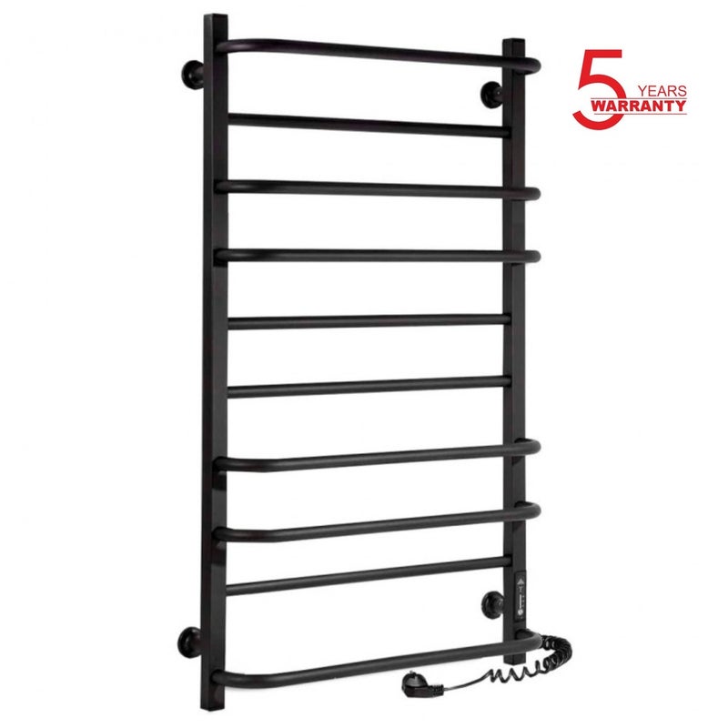 Grzejnik łazienkowy elektryczny COMFORT 500x900 z minutnikiem ECO, 170W, Czarny