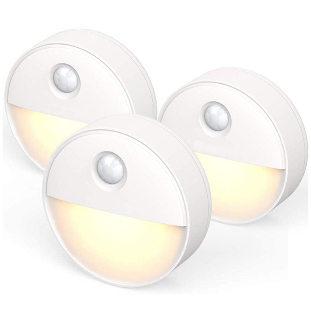 Lampka nocna LED do użytku wewnątrz pomieszczeń, z czujnikiem ruchu, samoprzylepna, ułatwiająca zasypianie, bezprzewodowa, zasilana bateryjnie, idealn