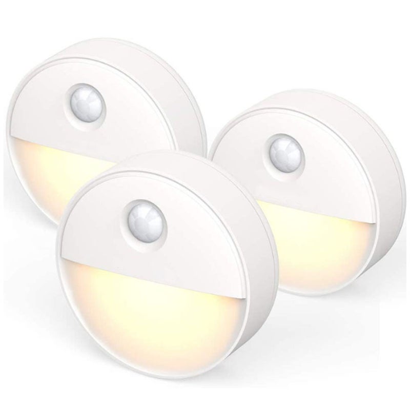 Lampka nocna LED do użytku wewnątrz pomieszczeń, z czujnikiem ruchu, samoprzylepna, ułatwiająca zasypianie, bezprzewodowa, zasilana bateryjnie, idealn