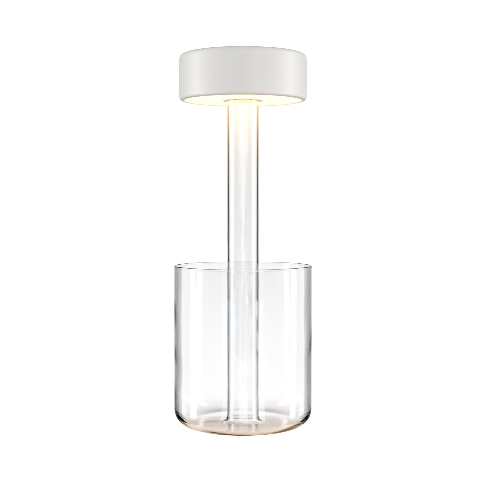 Lampa stołowa wazon szklany biała AI Collaboration LED 3W Maytoni