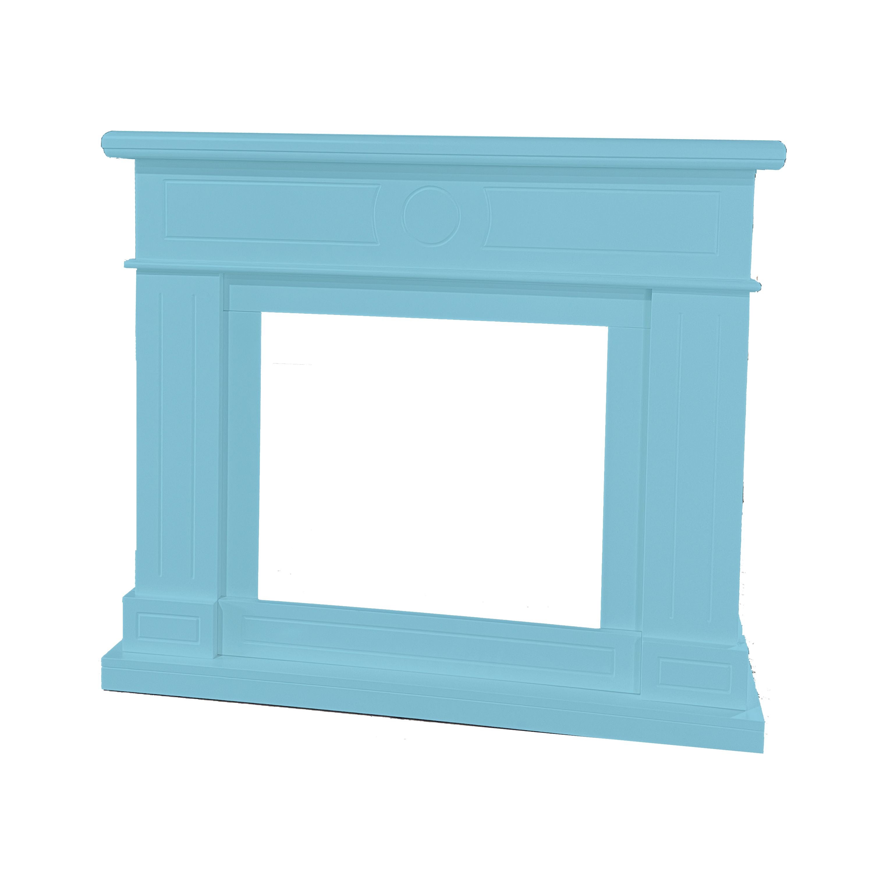 Mpc Lipari Blue Turquoise Fireplace Frame for Vulcan Electric Fireplace