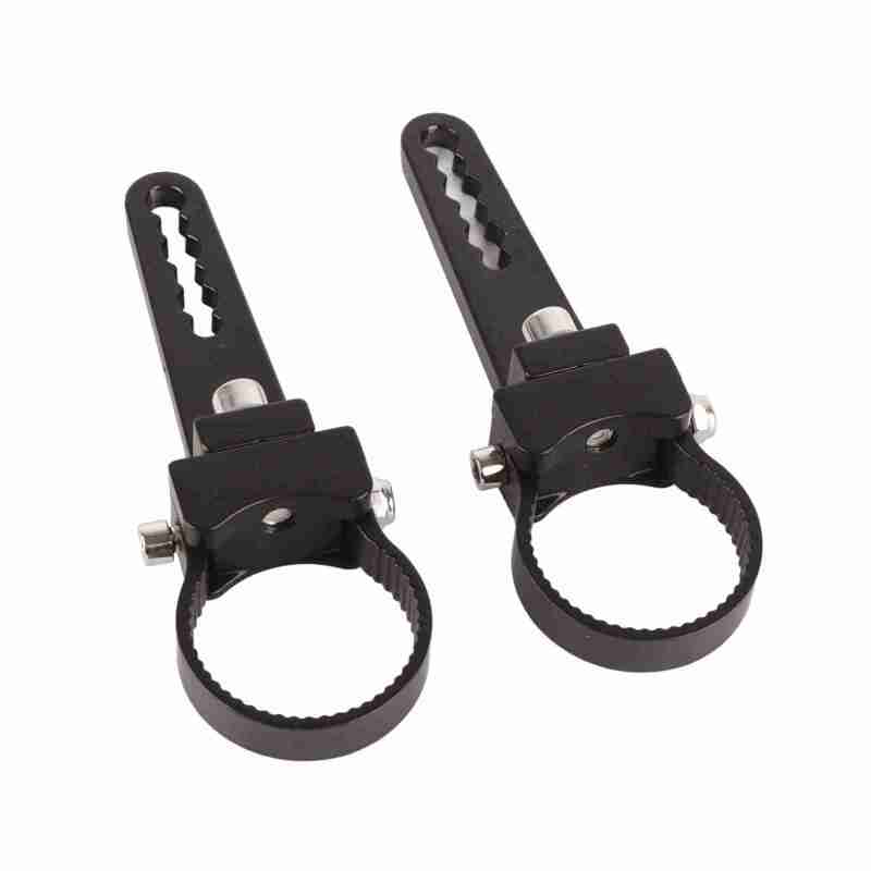 Lot de 2 colliers de fixation en aluminium noir pour barre lumineuse à ...