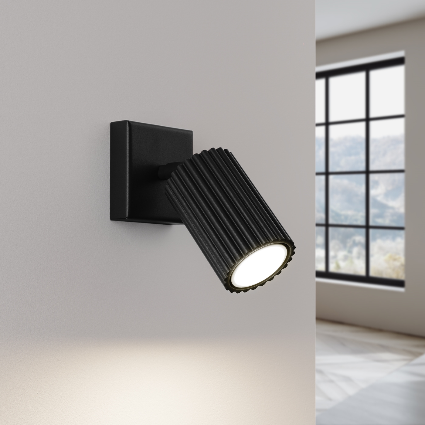 Kinkiet GLOOW czarny LED 3000K - 8x16x16cm Sollux