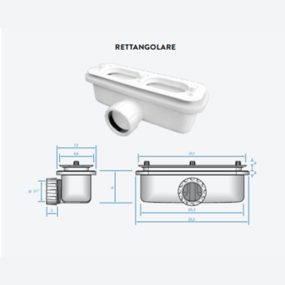 Piatto Doccia 80X160 cm Bianco Vulcano Line PLUS In Resina e Polvere Di Marmo Con Griglia Laterale IN MARMORESINA - FRASCIO - 4