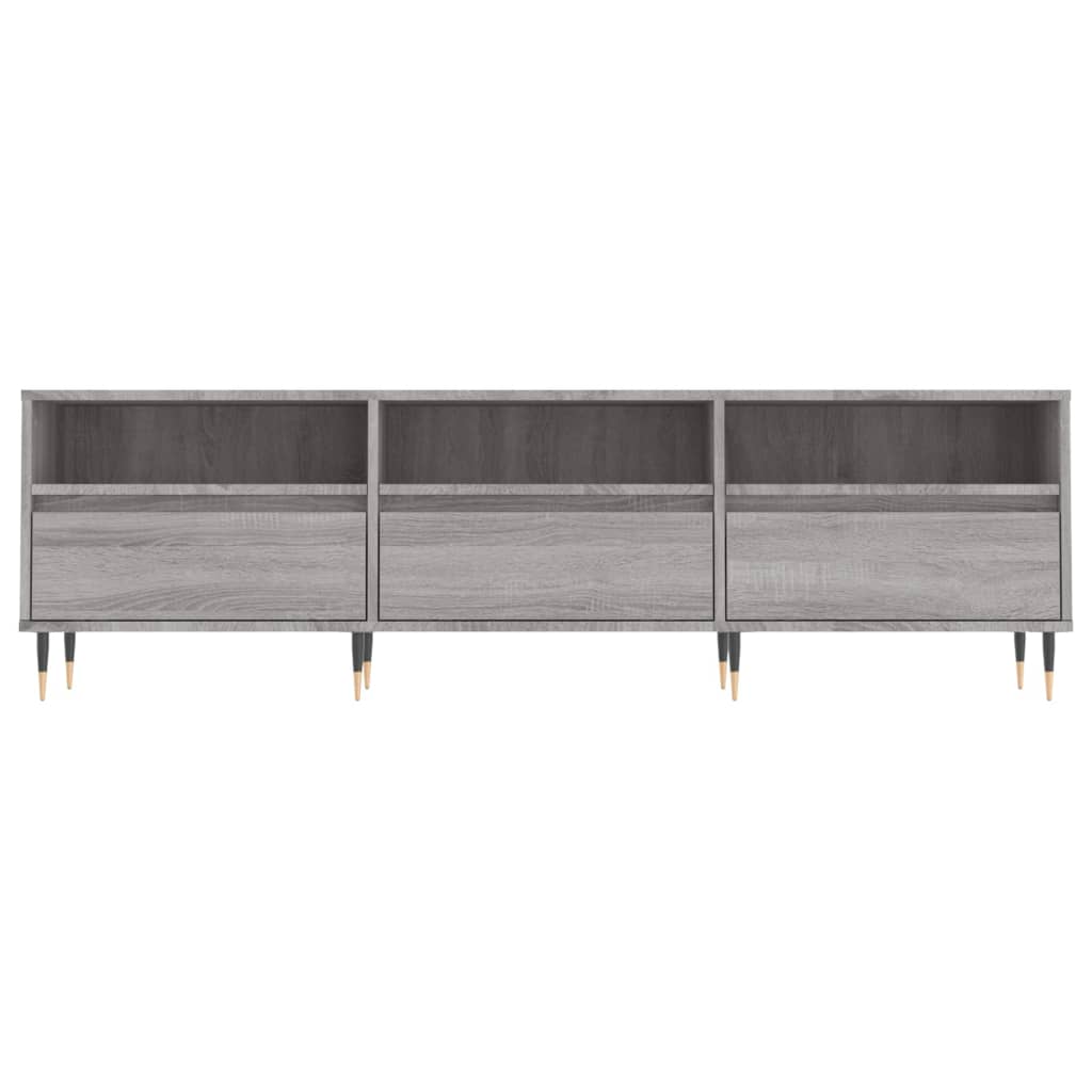 Meuble TV sonoma gris 150x30x44,5 bois d'ingénierie - 5