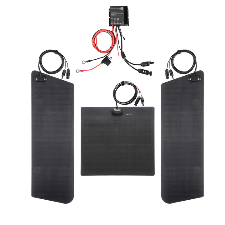 Panneau solaire 80 W (28 + 24 + 28) 12 V + régulateur solaire MPPT pour Toyota 4Runner 4e et 5e générations (2003-2024) avec prise d'air - 3
