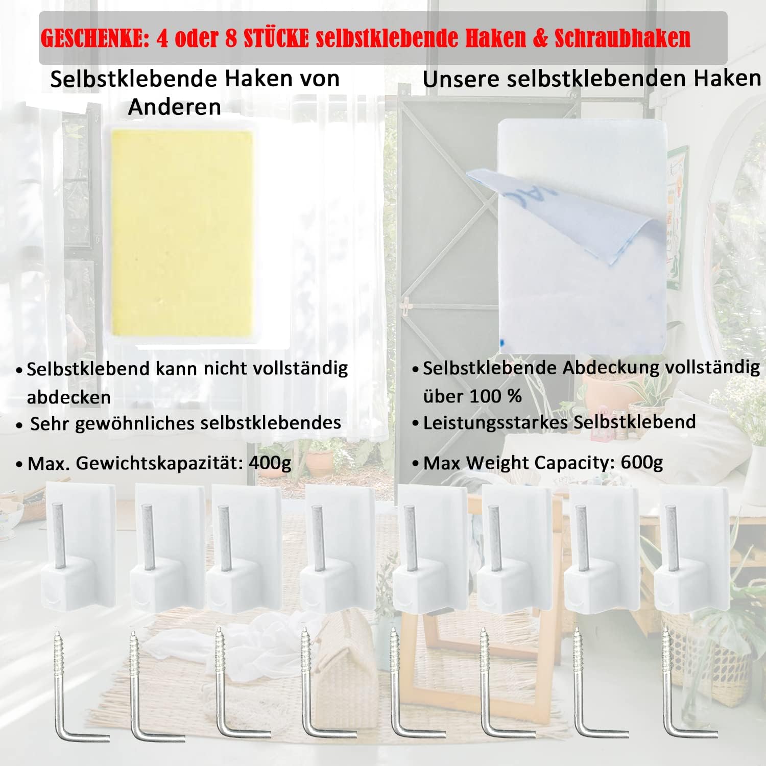 2 Pièce Tringle a Rideaux Extensible sans Percage Réglable Barre a Rideaux sans Percage pour Maison et de Crochets Rideau Adhésive,Blanc(30-50CM) - 4