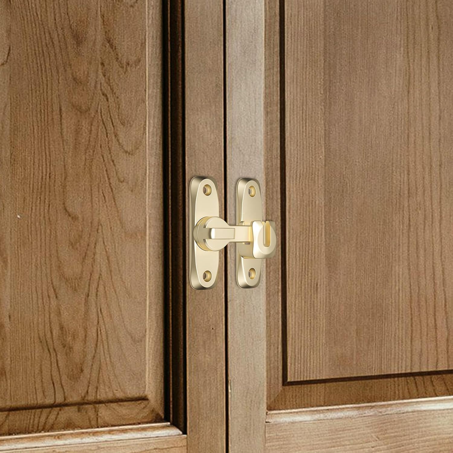 Loquet pivotant robuste, 90°/180°, pour portes, granges, garages, jardins, clôtures (doré) - 3