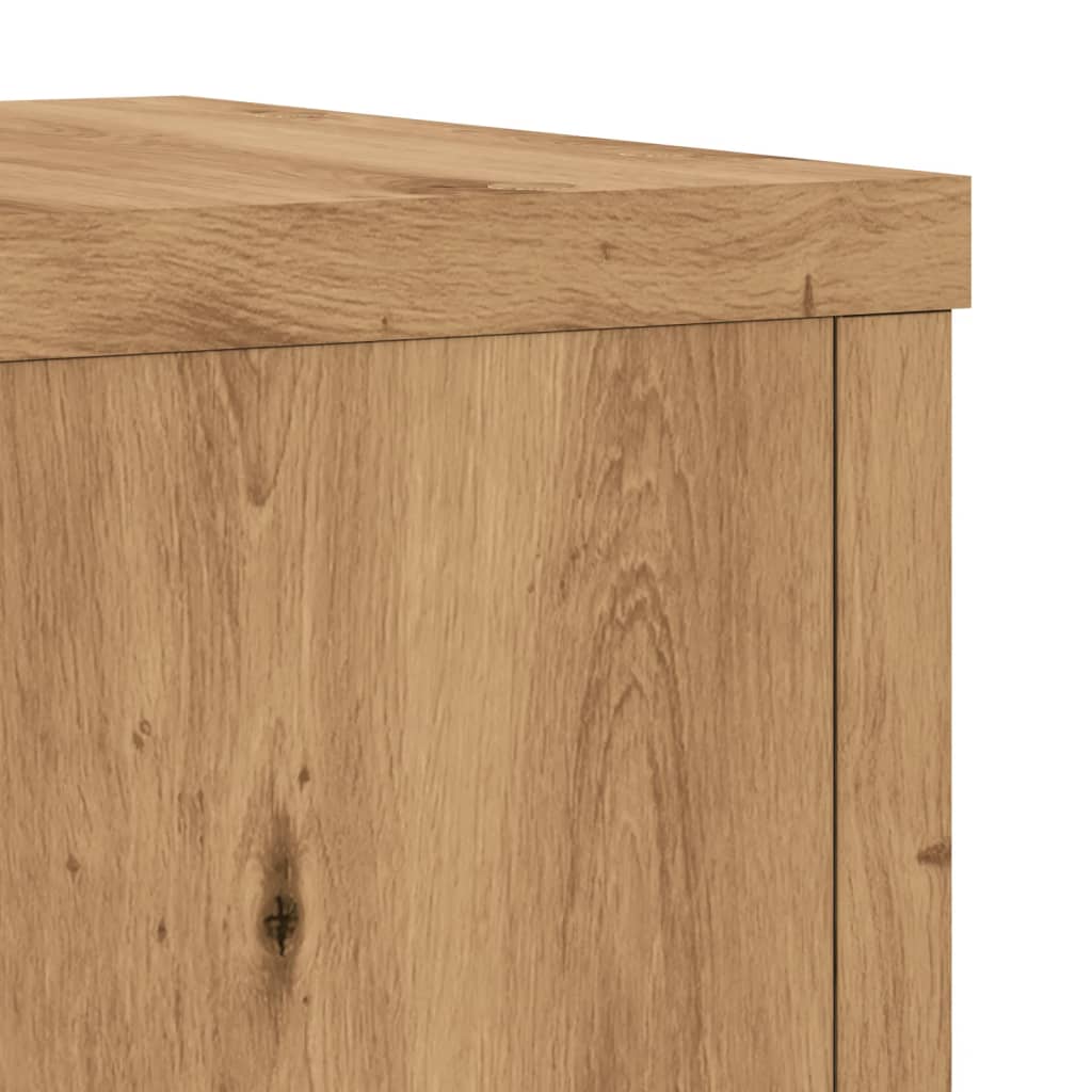 Lot de 2 supports à plantes chêne artisan 25×25×80 cm – Bois reconstitué, charge max. 50 kg - 6