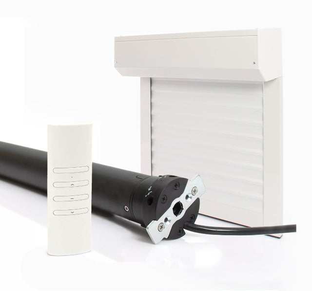Volet roulant électrique alu. isolé motorisé radio - Recoupable - H.220 x l.120 cm - Blanc