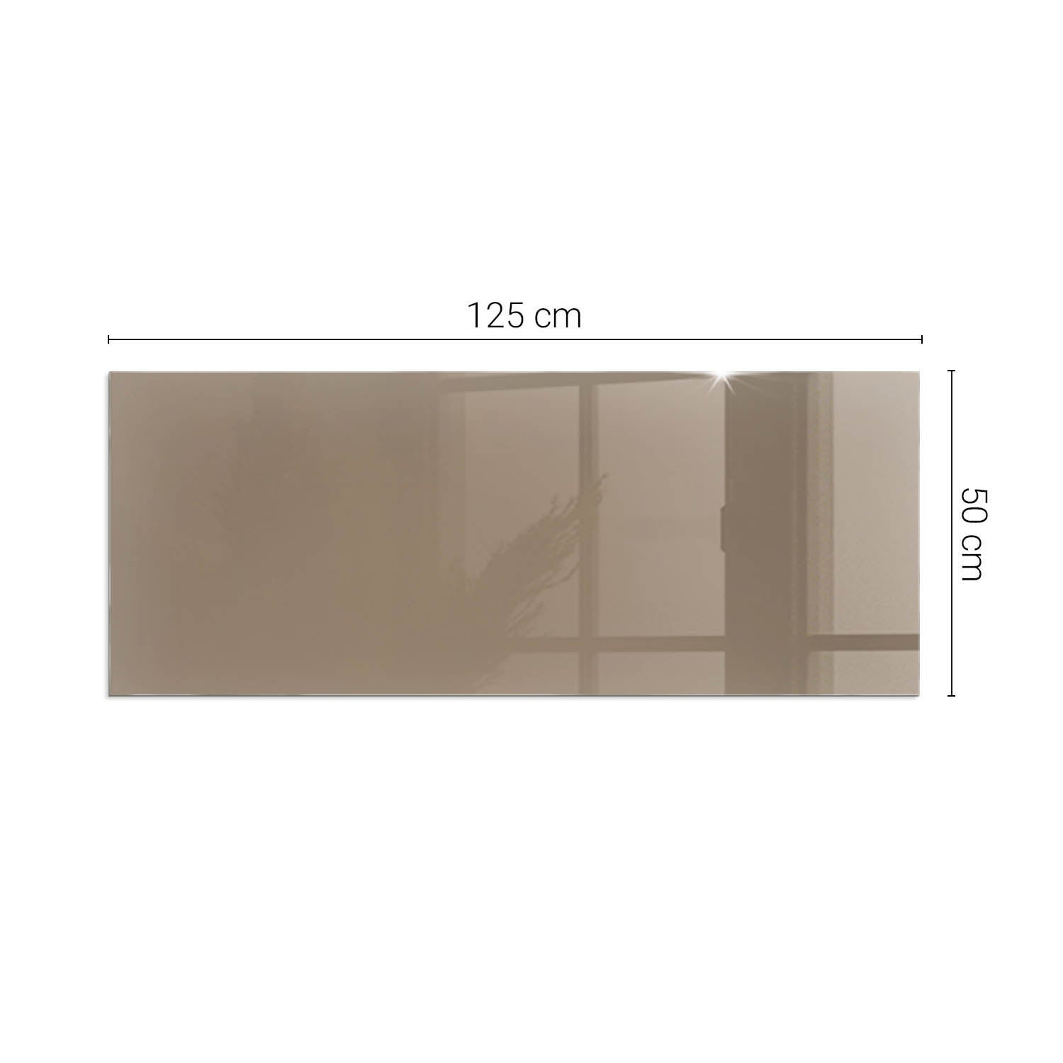 Szkło hartowane na podłogę pod kominek - 125x50 cm - Kolor Brązowy - TULUP - 2