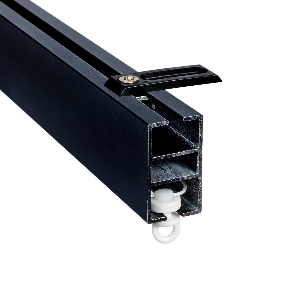 Rieles para Cortinas con Onda Perfecta con Instalación a Techo, Riel de Cortina Flexible y Resistente para Ventanas y Puertas CINTACOR Negro 200cm - 3