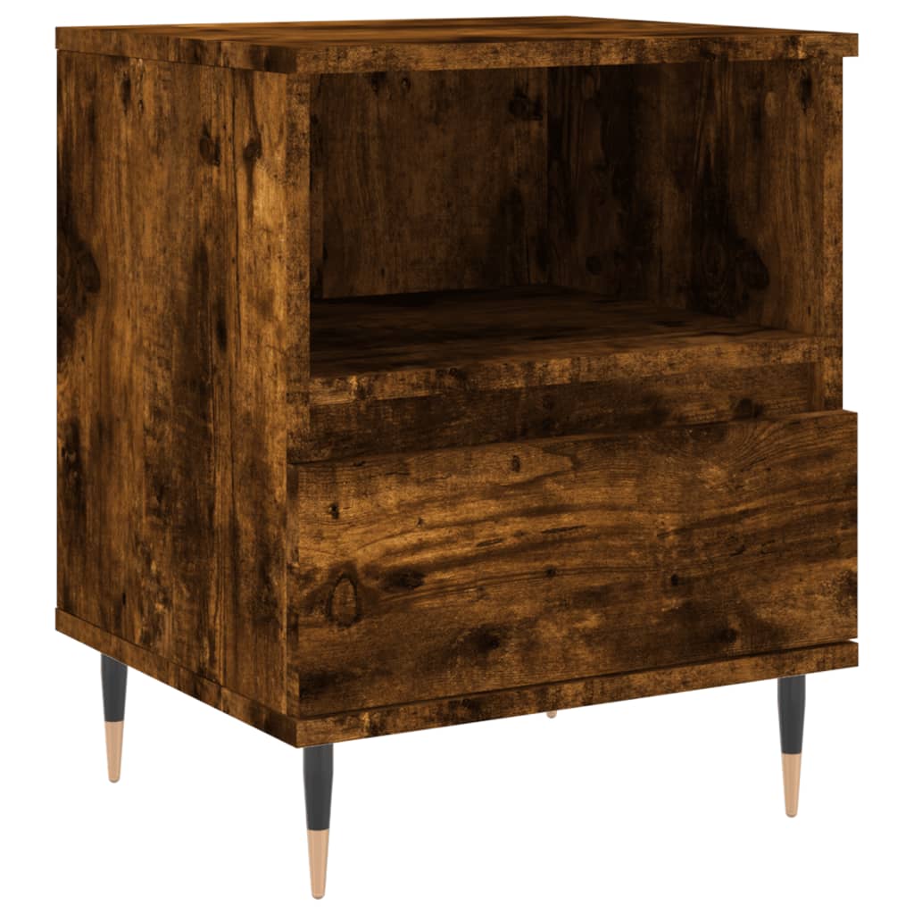 Maison Exclusive - Table de chevet chêne fumé 40x35x50 cm bois d’ingénierie - 2
