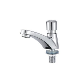 Robinet De Lavabo à Temporisation Haofy - Bouton Poussoir Automatique, économie D'eau, Eau Froide Seule - Pour Maison Et Commerce