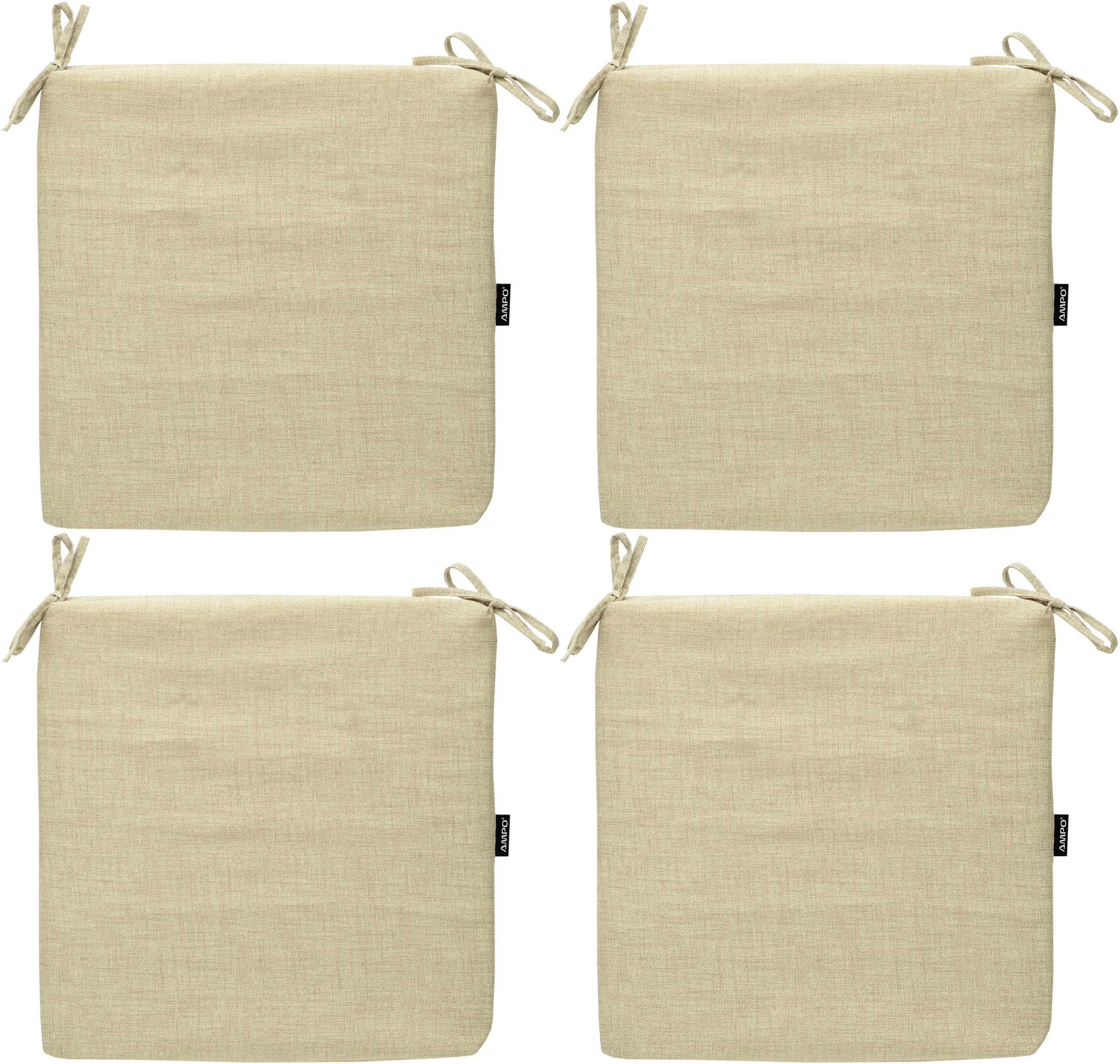 Zestaw poduszek na krzesło kwadratowe AMPO 40x40 cm beżowy 4 szt.