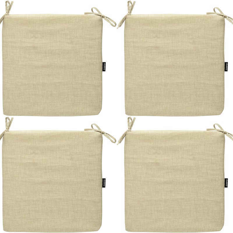 Zestaw poduszek na krzesło kwadratowe AMPO 40x40 cm beżowy 4 szt.