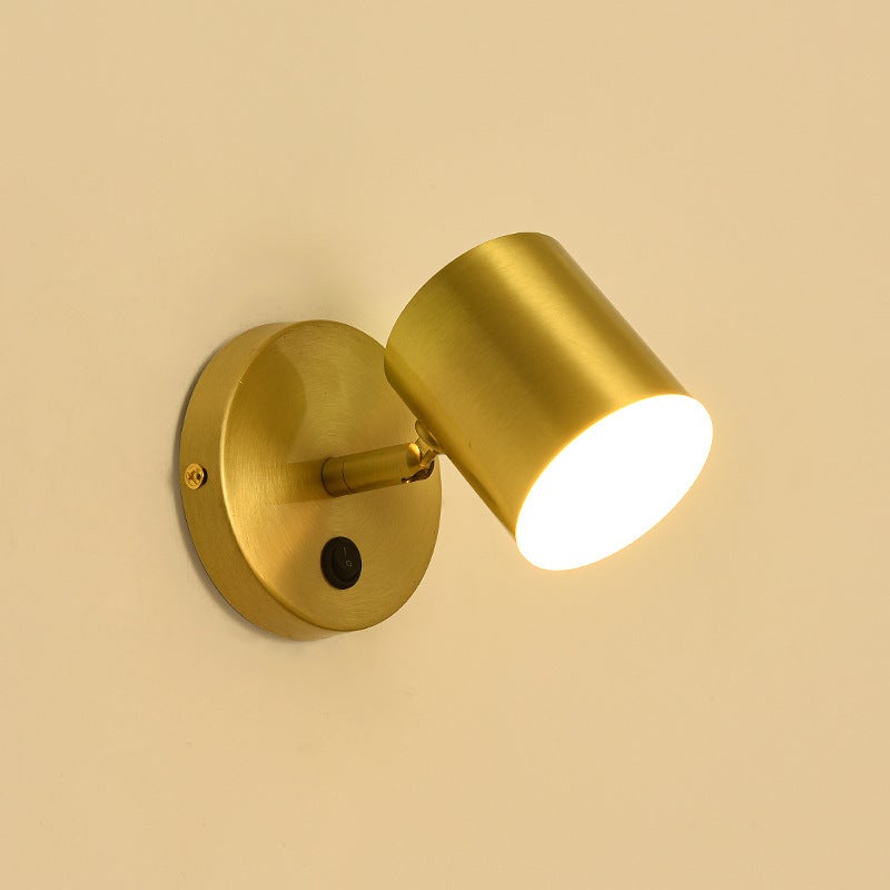 12W złota metalowa lampa ścienna LED do wnętrz, regulowana pod kątem, trzy temperatury barwowe, nowoczesna lampa ścienna do sypialni, salonu, kuc