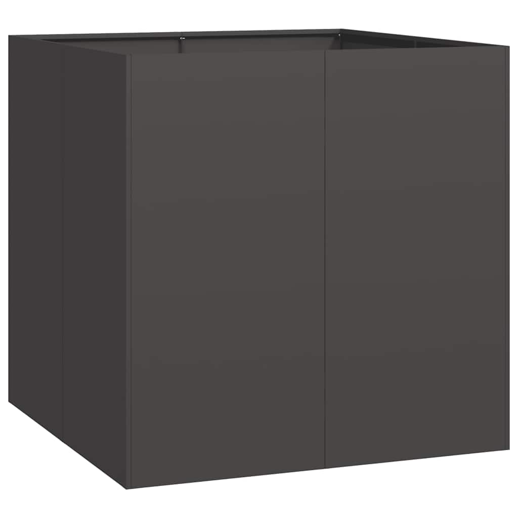 vidaXL Jardinière noir 80x80x80 cm acier - 2