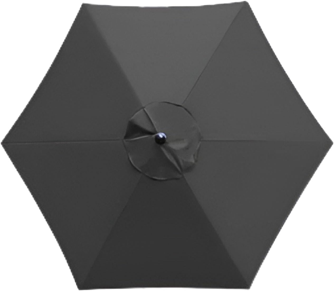 Zamienna osłona parasola ogrodowego 6-żebrowego, tkanina poliestrowa (300 cm, szary)