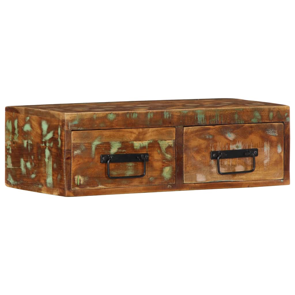 Móvel TV de parede em madeira maciça reciclada 60x30x19 cm - COMFORTXL - 3