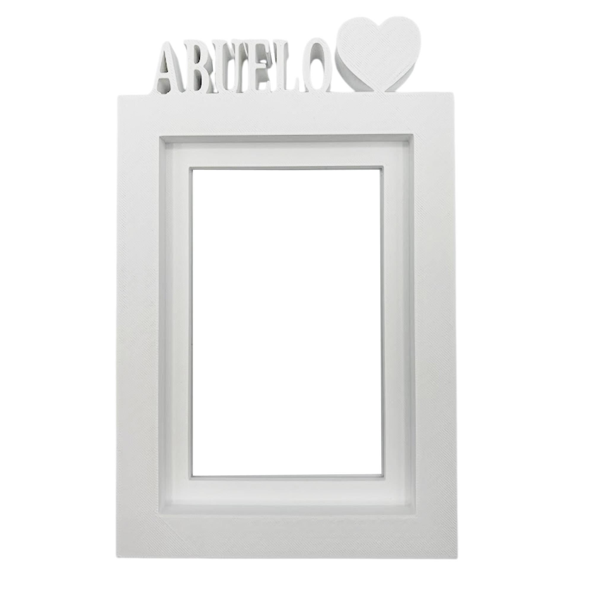 Marco de fotos de mesa o pared / modelo ''abuelo'' / tamaño del marco 24,5x17,5cm para fotos de 13x18cm / color blanco