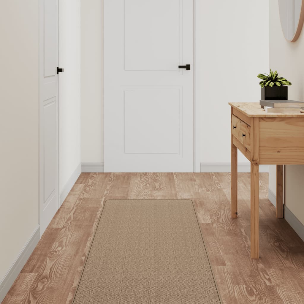 Vidaxl alfombra de pasillo con aspecto de sisal color arena 50x250 cm
