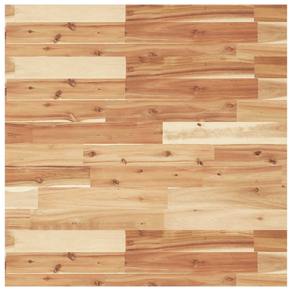 Tablero de mesa | tablero de escritorio | superficie de mesa cuadrado madera maciza de acacia 70x70x2 cm cfw76025