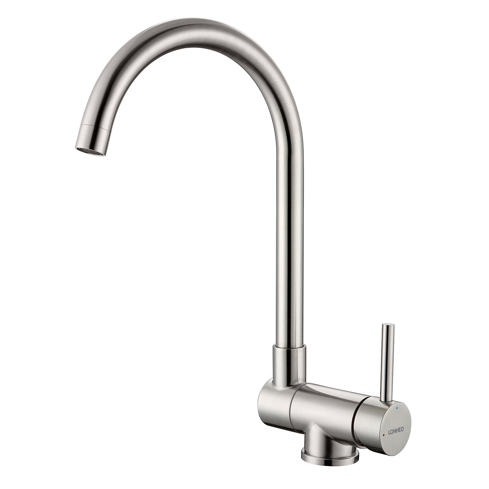 Lonheo Max Robinet de Cuisine Rabattable 2 Jets aux Choux, Mitigeur Evier Repliable en Inox devant Fenêtre, Robinet Évier Pivotant à 360º - 6