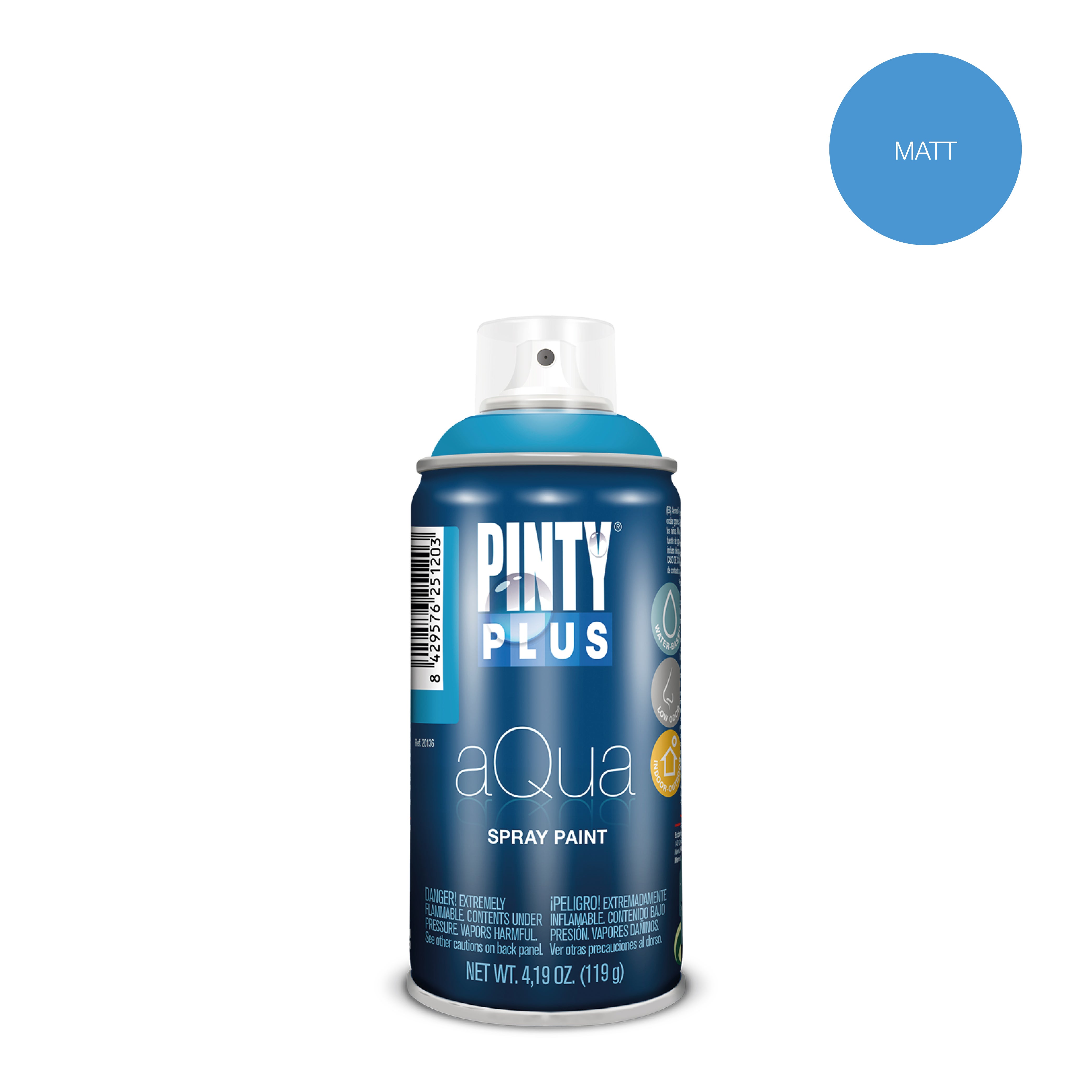PintyPlus Aqua farba wodna dekoracyjna w spray 0.15L niebieski