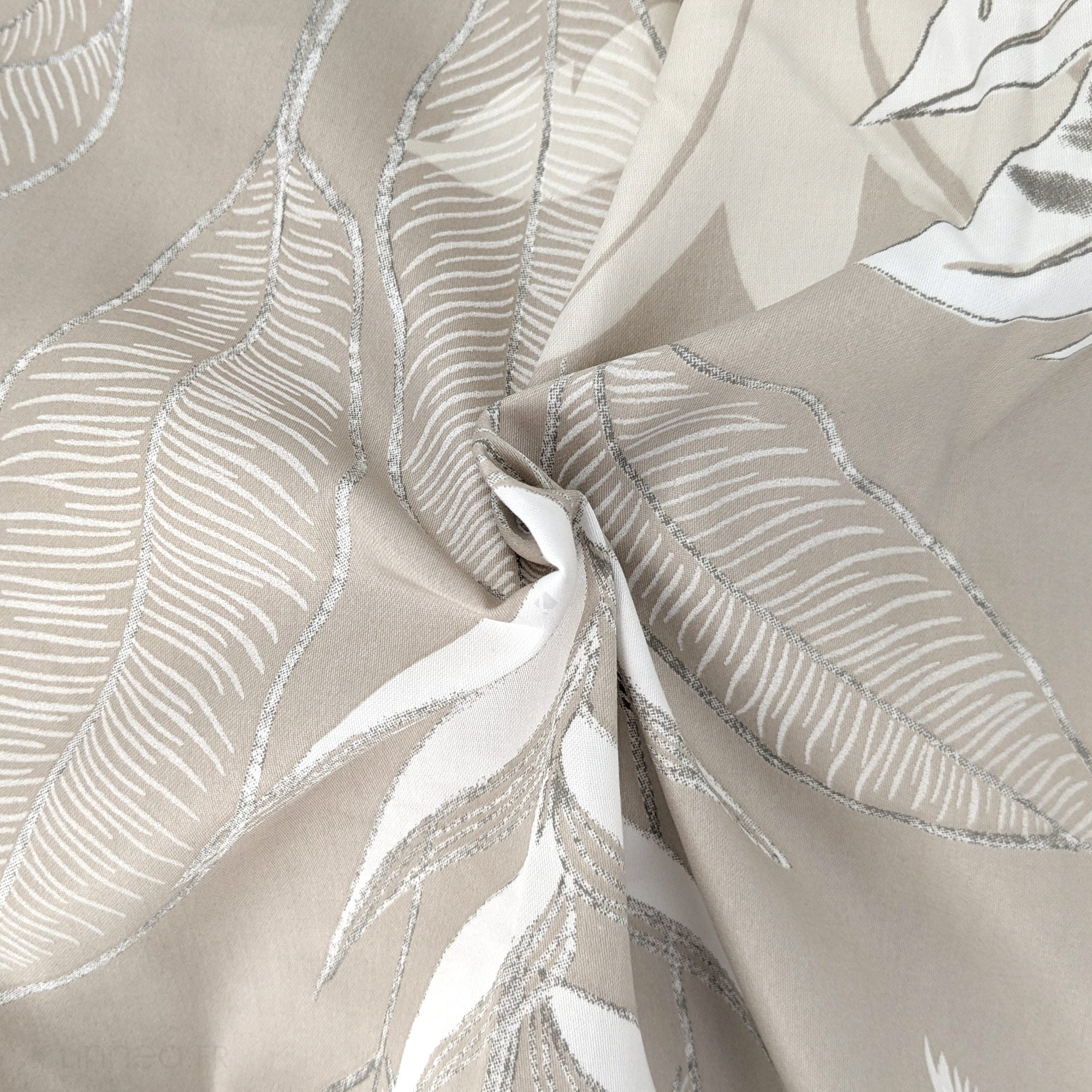 Housse de couette 260x240 cm satin de coton CAYENNE beige ficelle - 3