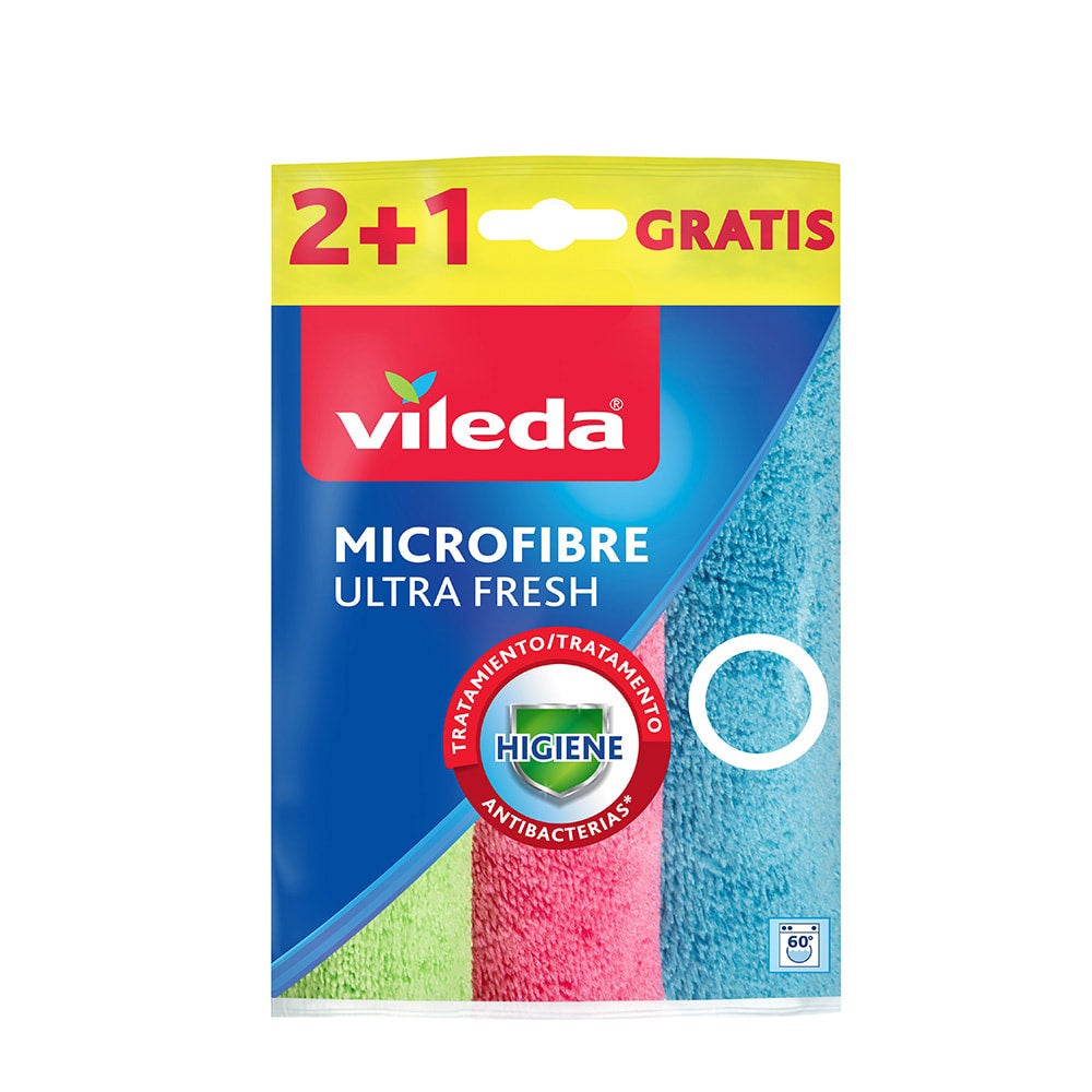 Lot VILEDA de 3 Chiffons microfibres UltraFresh avec traitement antibactérien - 5